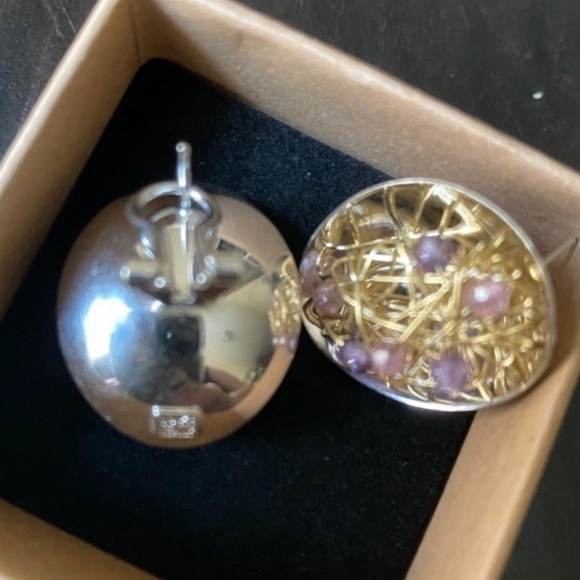 Elegant ITALIAN Real Gold 14K Wire Earrings - Picture 7 of 8